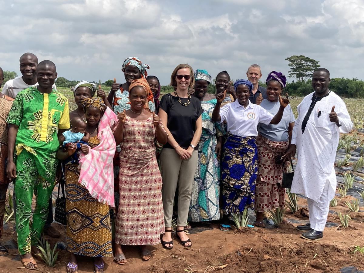 Sandrine Plateau salue les réalisations du projet agricole dans les filières ananas et riz 