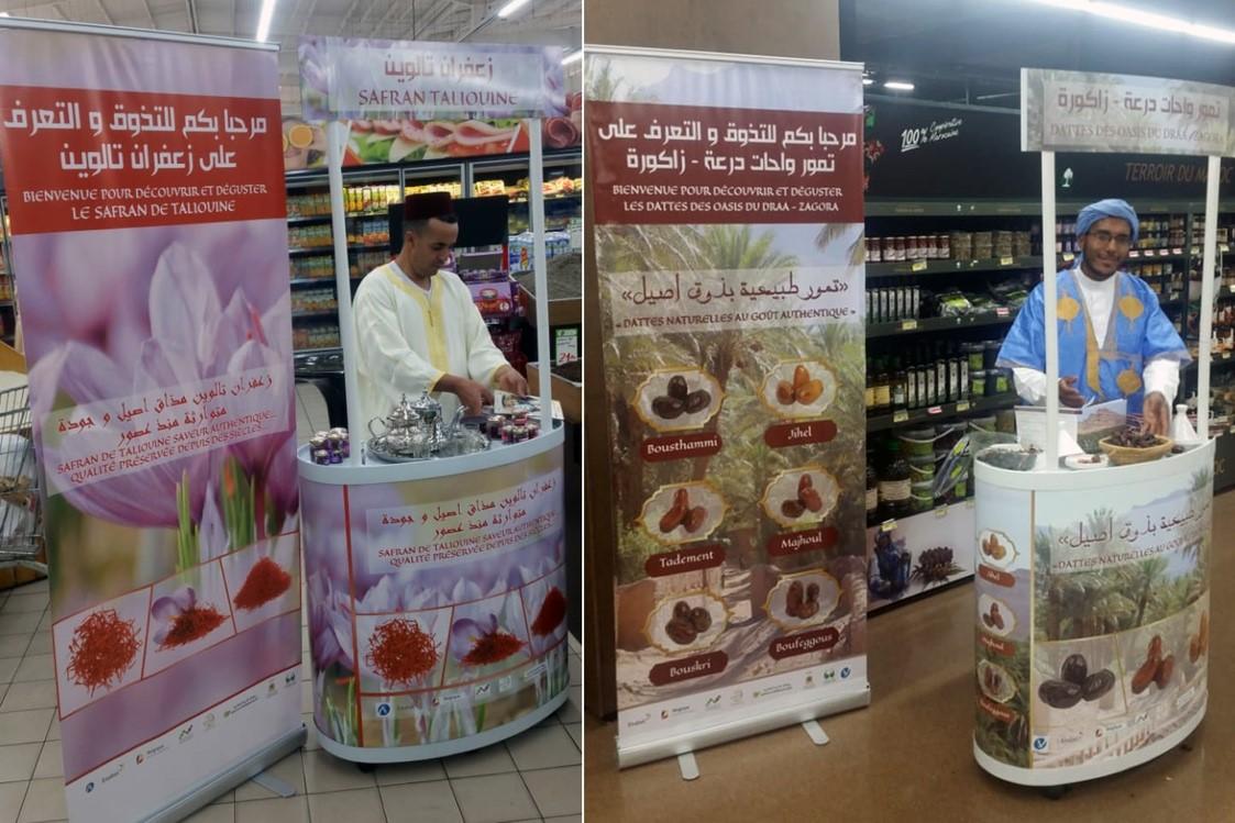 Animations commerciales pour la promotion des dattes des oasis de Drâa-Zagora et du safran de Taliouine 