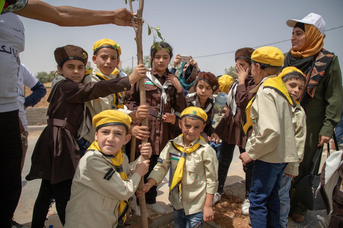 Planting trees for Al Karmil’s Environmental Week 