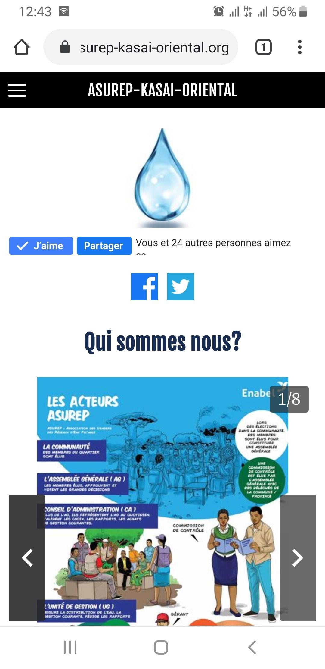 Professionnalisation des exploitations de réseaux d'eau du Kasaï Oriental - RDC