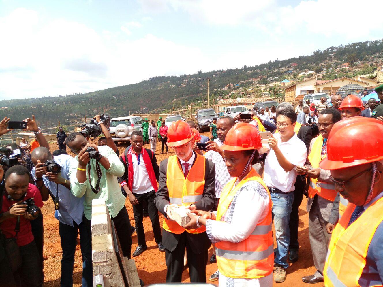 Nyarugenge District hospital: ceremony of first stone laying 