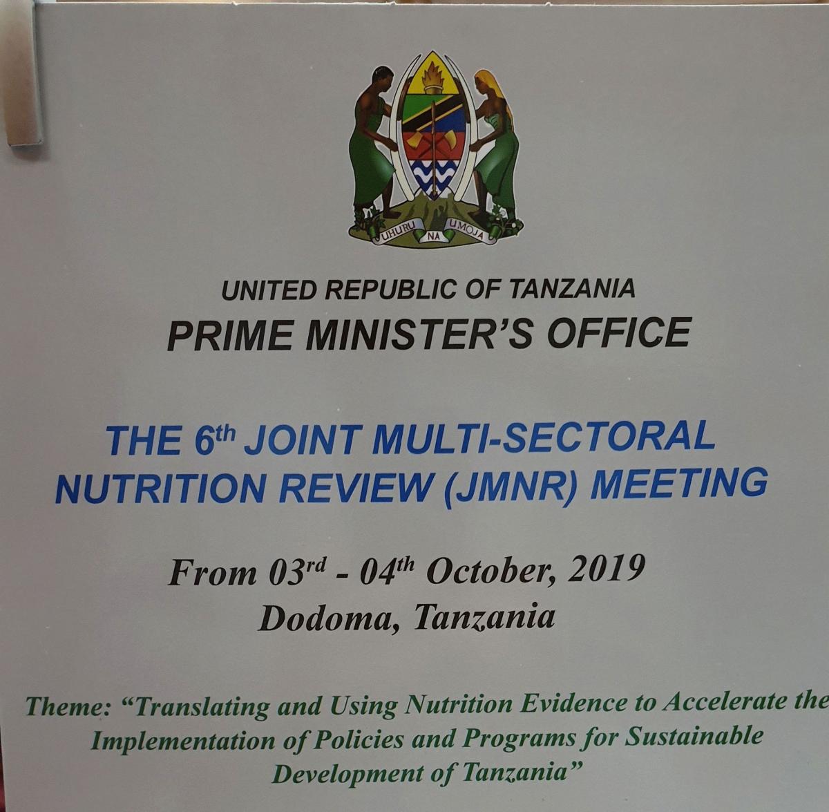 6th Joint Multisectoral Nutrition Review meeting