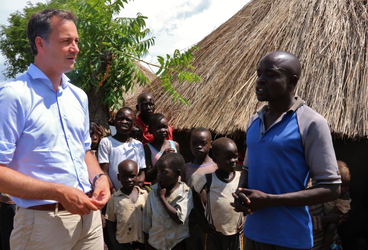 “In Uganda refugees get a chance to rebuild their lives” Minister Alexander De Croo visits the Bidi Bidi refugee settlement