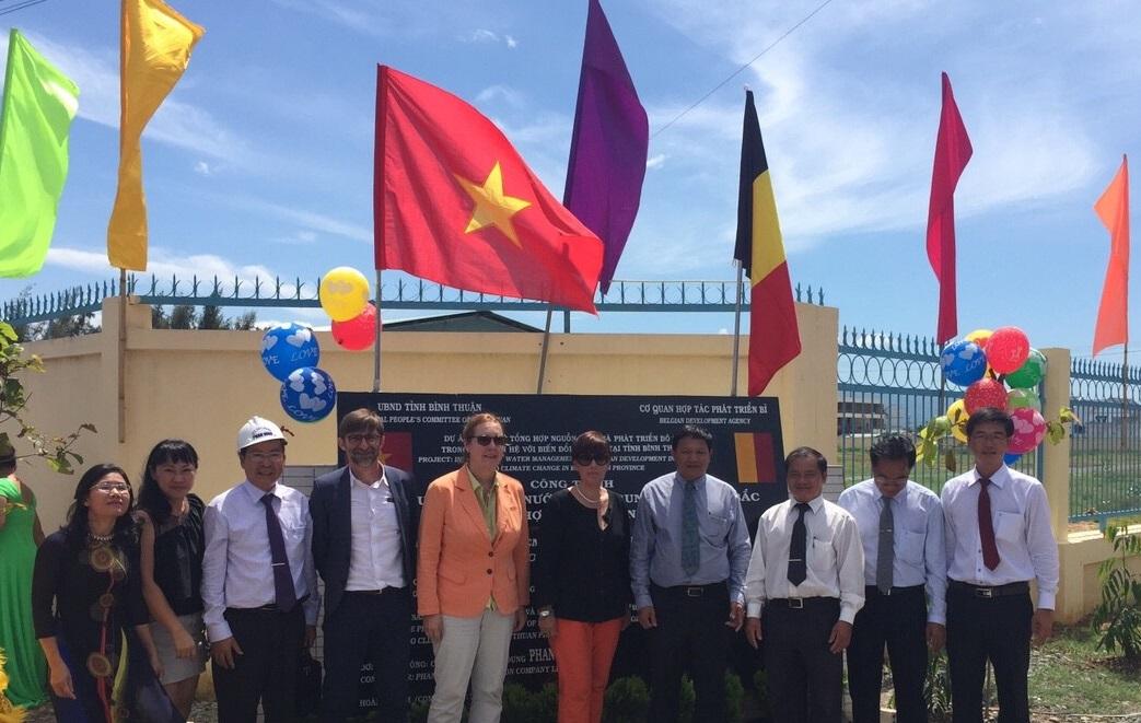 Inauguration of the drainage system of North Cho Lau town center